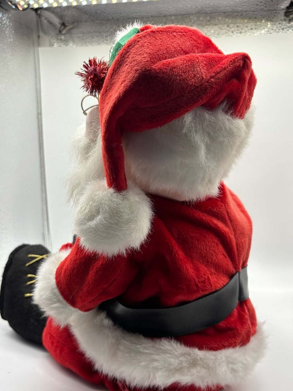 Vintage Talking & Moving Santa Claus Holding The Night Before Christmas Book